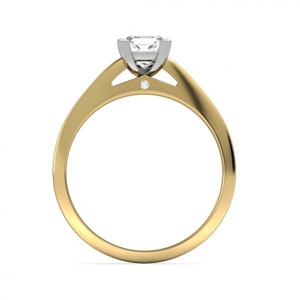 Elena Custom Design Princess Diamond Ring in 18kt Yellow Gold AU - Main View